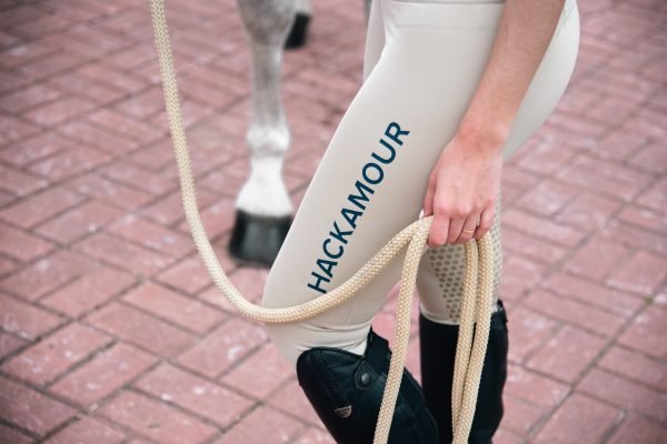 Leggings Kuishi - Beige con Blu Navy