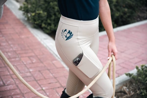 Kuishi Leggings - Beige with Navy Blue - immagine 4