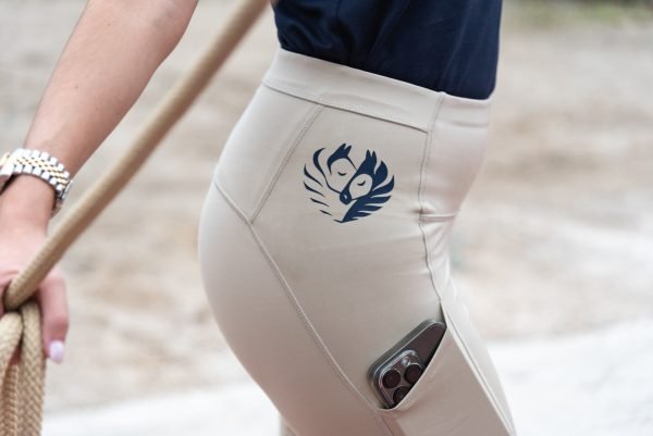 Kuishi Leggings - Beige with Navy Blue - immagine 2