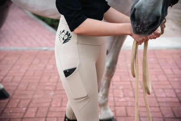 Kuishi Leggings - Beige with Black - Image 9
