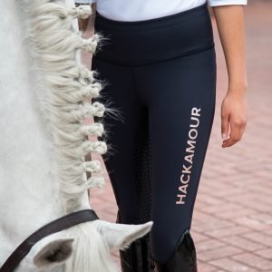 Kuishi Leggings - Blue with Rose Gold