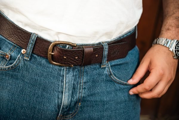 CSLR Classic - Brown Washed Leather Man Belt - Image 5