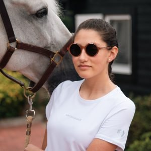 Dhãvati Women’s White T-Shirt with Swarovski® Crystals