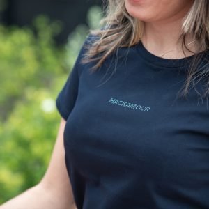 Dhãvati Women’s Blue T-Shirt with Swarovski® Crystals