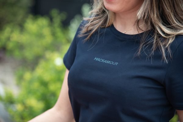 T-shirt Blu da Donna Dhãvati con Cristalli Swarovski®