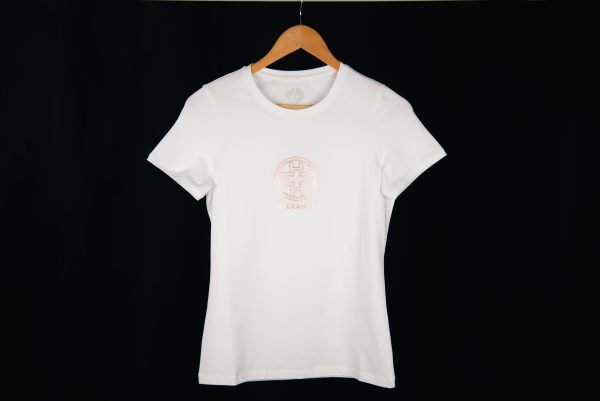 Hackamour 4H - Rose Gold on White Woman T-Shirt - Image 7