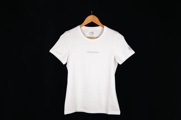 Dhãvati Women’s White T-Shirt with Swarovski® Crystals - immagine 10