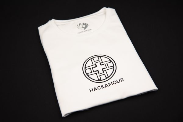 Hackamour 4H - Black on White Woman T-Shirt – Image 6
