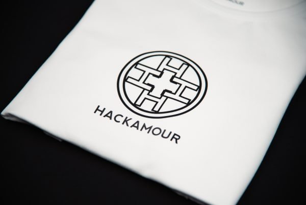 Hackamour 4H - Black on White Woman T-Shirt – Image 2
