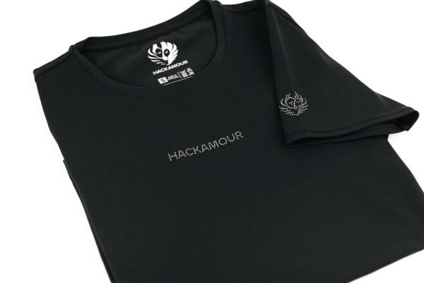 Dhãvati Women’s Black T-Shirt with Swarovski® Crystals - Image 2