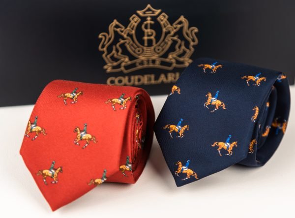 Galloping Horse Necktie - Burgundy - Image 2
