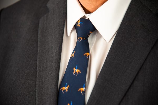 Galloping Horse Necktie - Deep Blue - Image 4