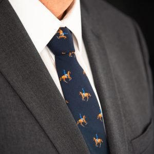 Galloping Horse Necktie - Deep Blue