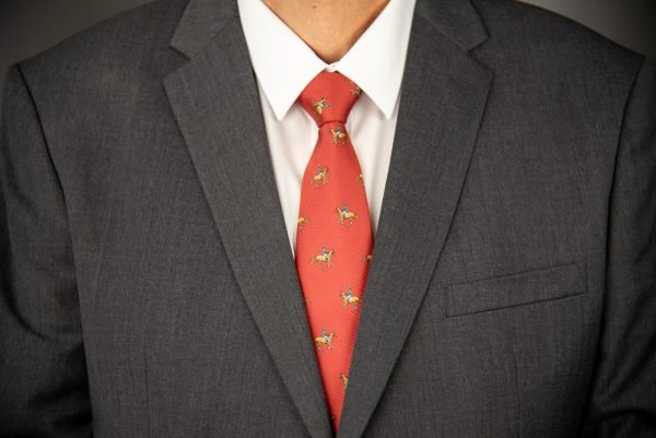 Galloping Horse Necktie - Burgundy - Image 6